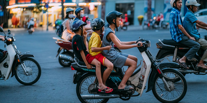 Ride a scooter in Vietnam